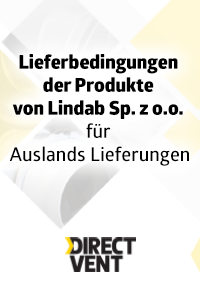 Lieferbedingungen der Produkte von Lindab Sp. z o.o. für Auslands Lieferungen